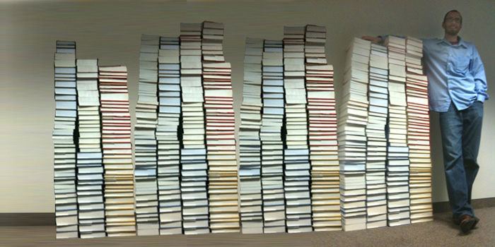 big stack of books